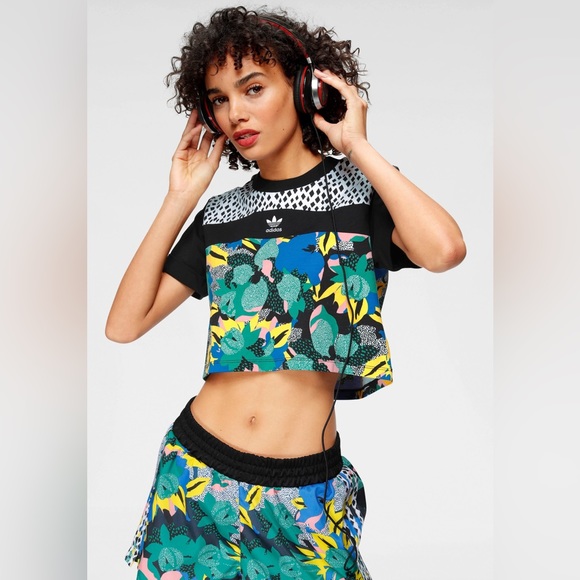 ADIDAS Women's HER Studio London Cropped Tee - Picture 1 of 8